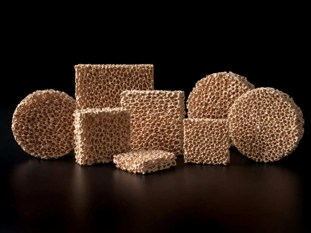 Magnesium oxide ceramic foam filter