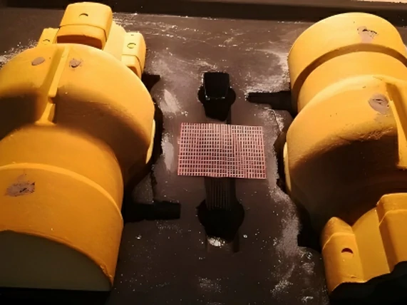 fiberglass mesh filter in gating system for copper‑alloy pouring